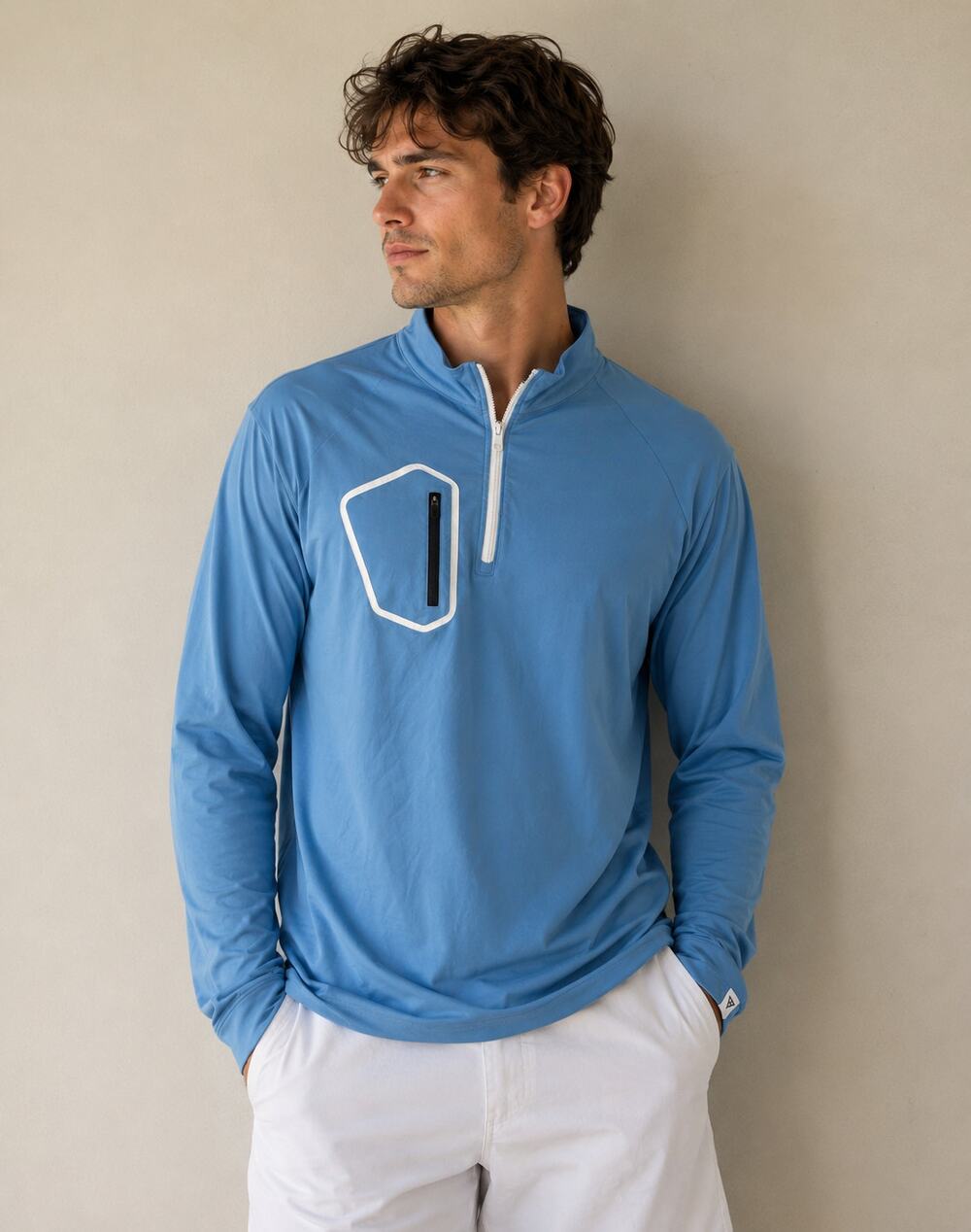 Maelreg Golf 1/4 zip Blue XL Pullover